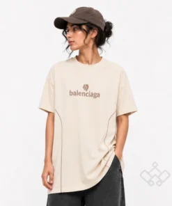 Alternative view of تیشرت لانگ رنگی پنبه سوپر مدل Balenciaga کد 050127005