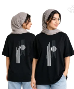 Alternative view of تیشرت سایز بزرگ پنبه سوپر دوطرف چاپدار مدل ماتریکس سایزبندی رنگبندی کد 050127010