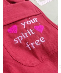 ست تیشرت پنبه و شلوارک کتان بچگانه مدل spirit از نمای نزدیک